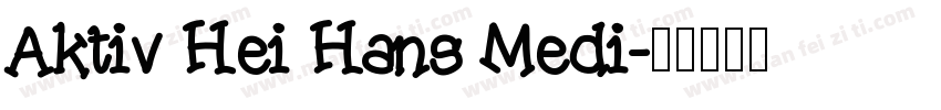 Aktiv Hei Hans Medi字体转换